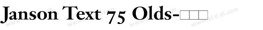 Janson Text 75 Olds字体转换